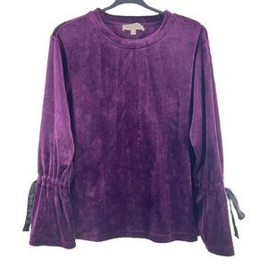PHILOSOPHY velvet rich plum wine stretchy top - SZ S